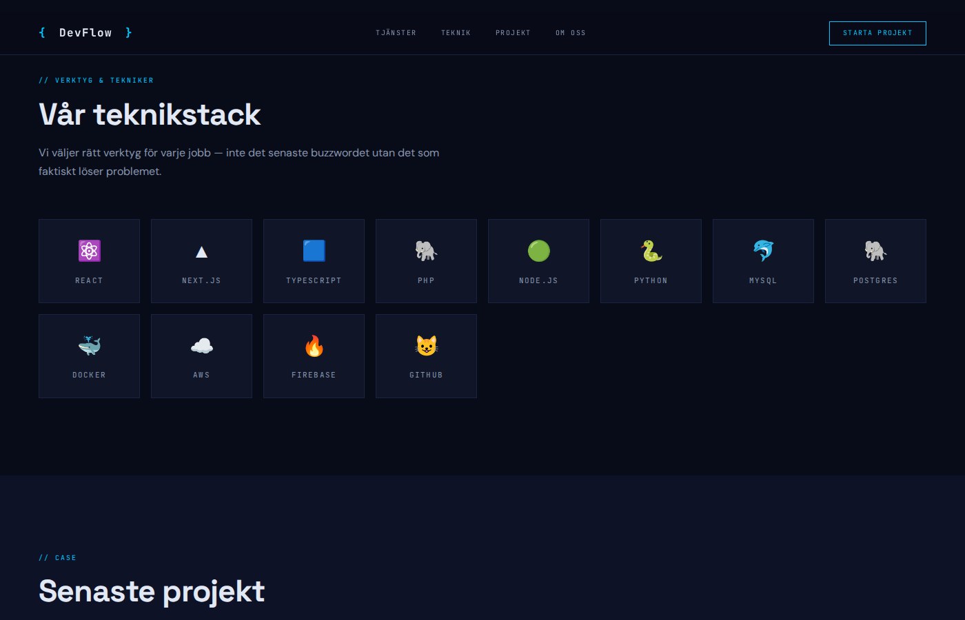 DevFlow tjänster