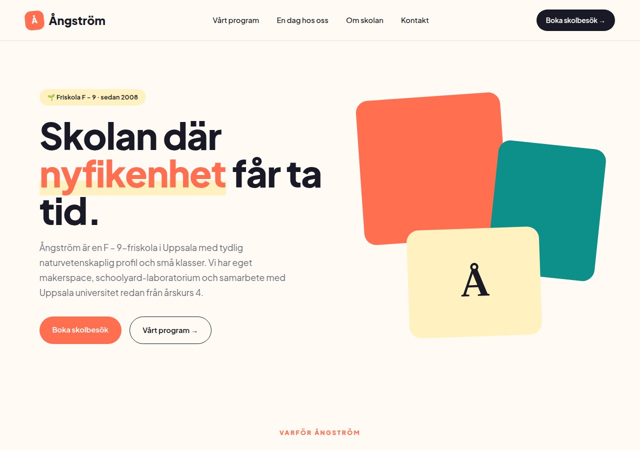 Ångström Skola hero
